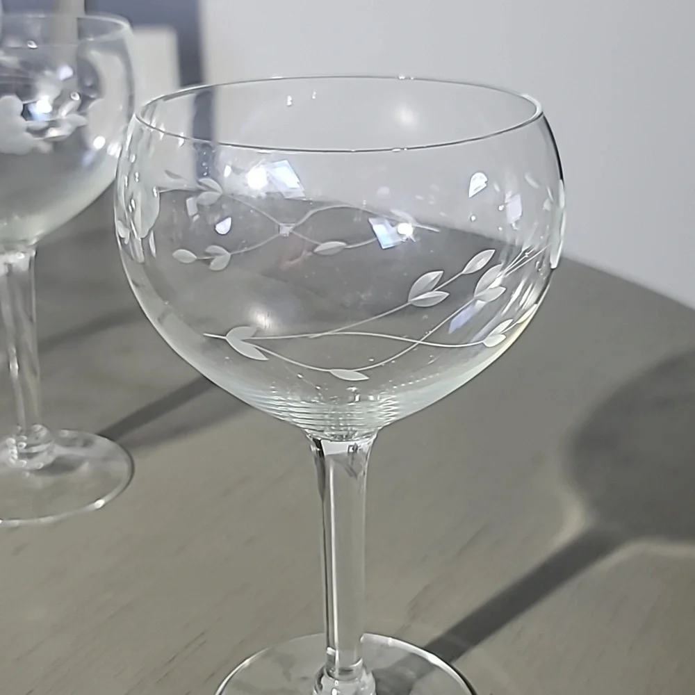 Princess House Crystal Herritage Pattern Gobblets Set Of 4